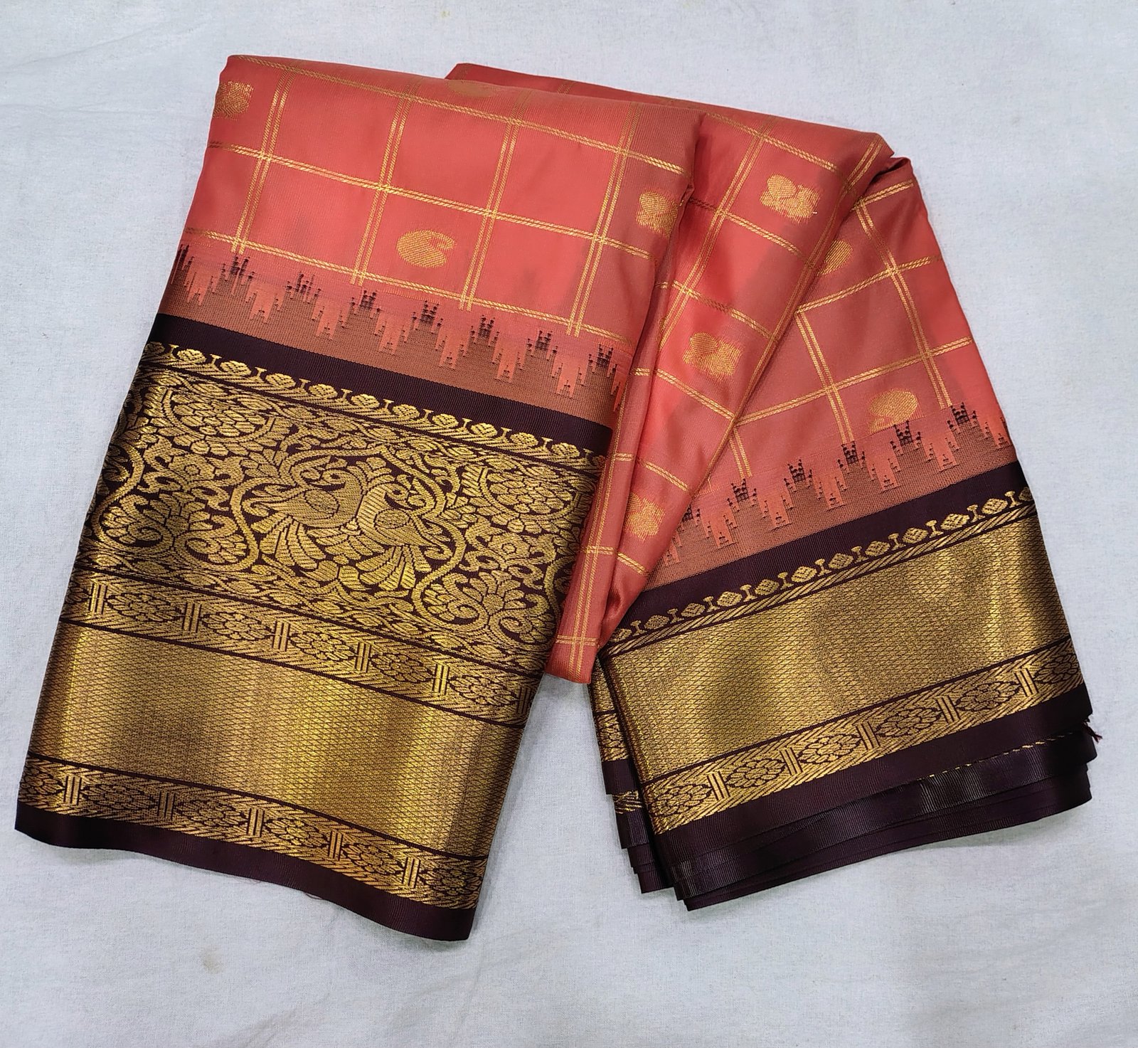 Semi Gadwal pattu saree